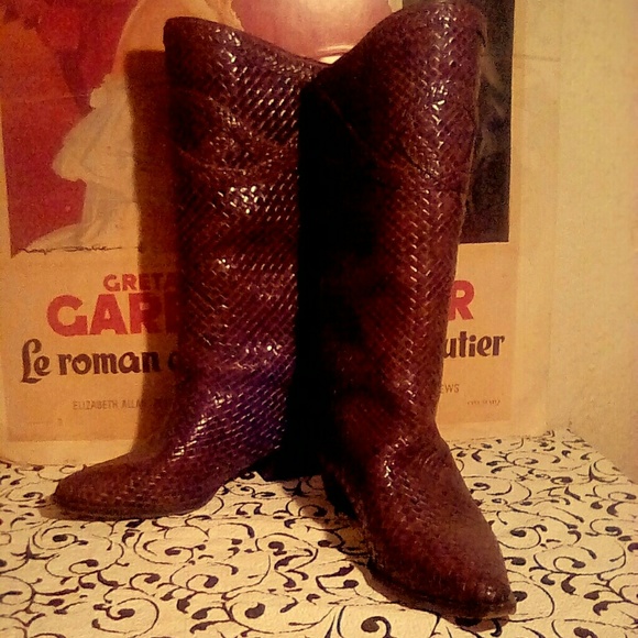 Sesto Meucci sz 6M leather weave boots - Picture 2 of 8